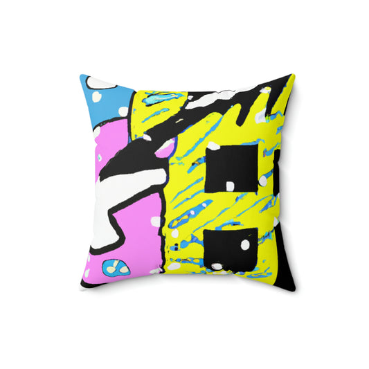 "Desolate Winter Dwelling" - The Alien Square Pillow