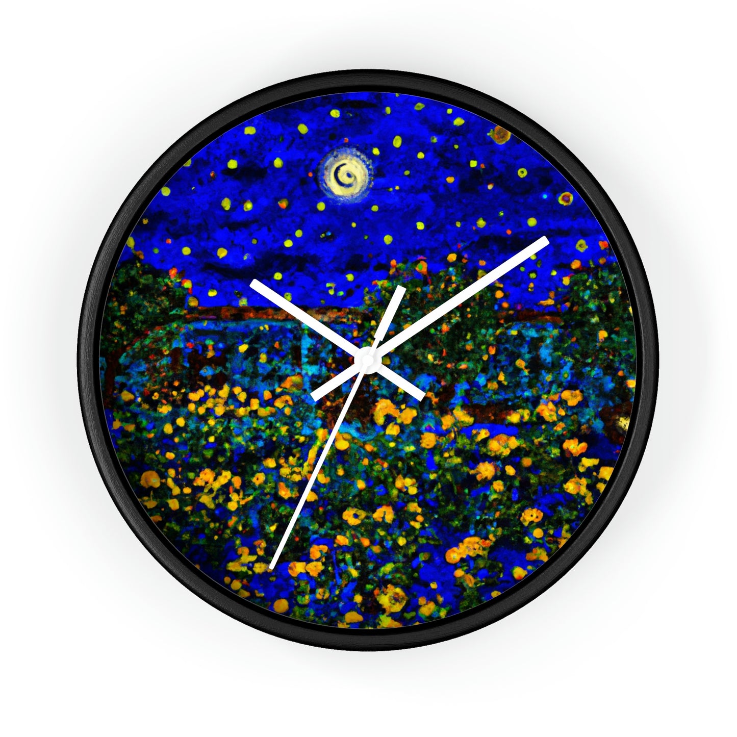 "A Midnight Celebration in Grandma's Garden" - The Alien Wall Clock