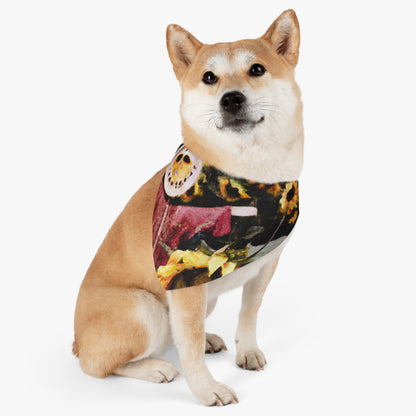 "Lone Sentry of the Sunflower Field" - The Alien Pet Bandana Collar