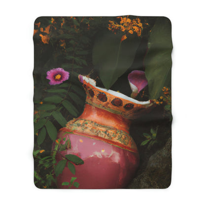 "A Garden in Ruins" - The Alien Sherpa Fleece Blanket