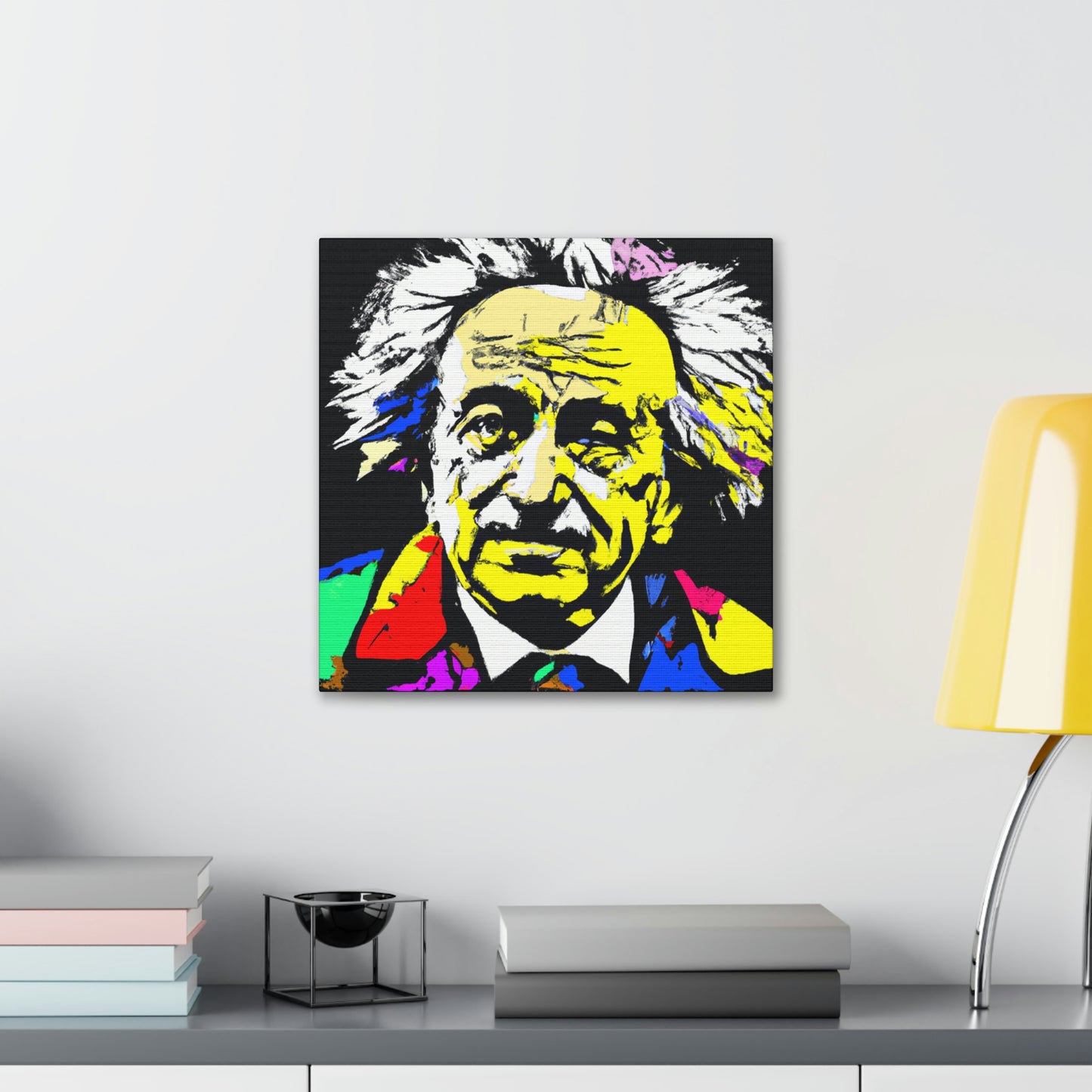 "Albert Einstein: A Pop Art Portrait" - The Alien Canva