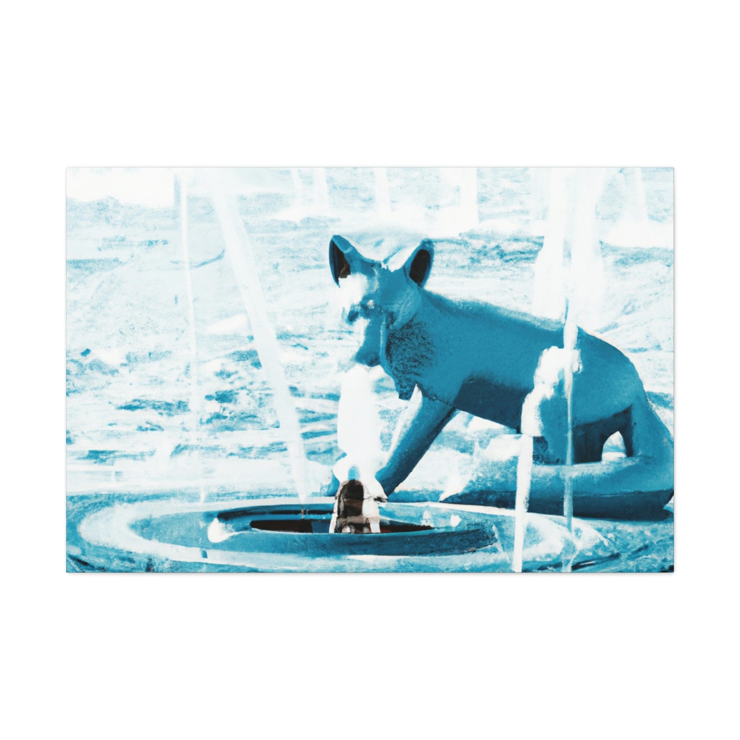 "Foxy tummelt sich im Brunnen" - The Alien Canva