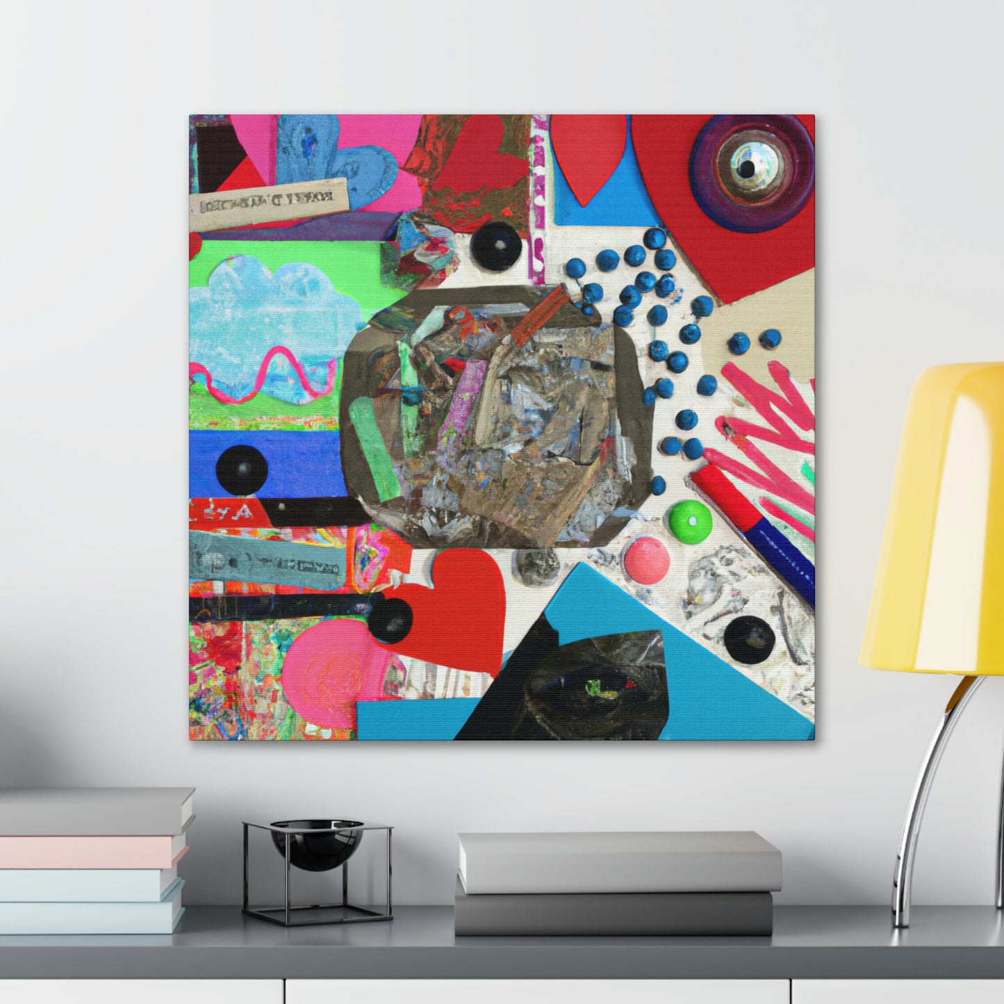 "Express Yourself: A Found Object Collage" - Canvas