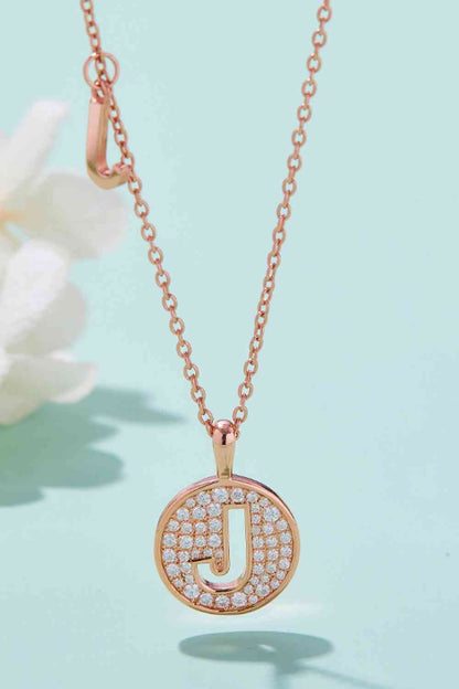 Moissanite A to J Pendant Necklace