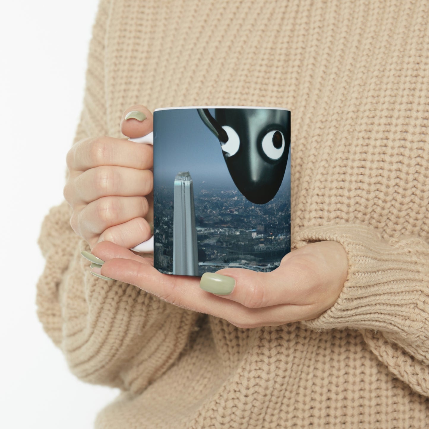 "A Distant Spark: An Alien's Search for Sanctuary in the City." - The Alien Ceramic Mug 11 oz