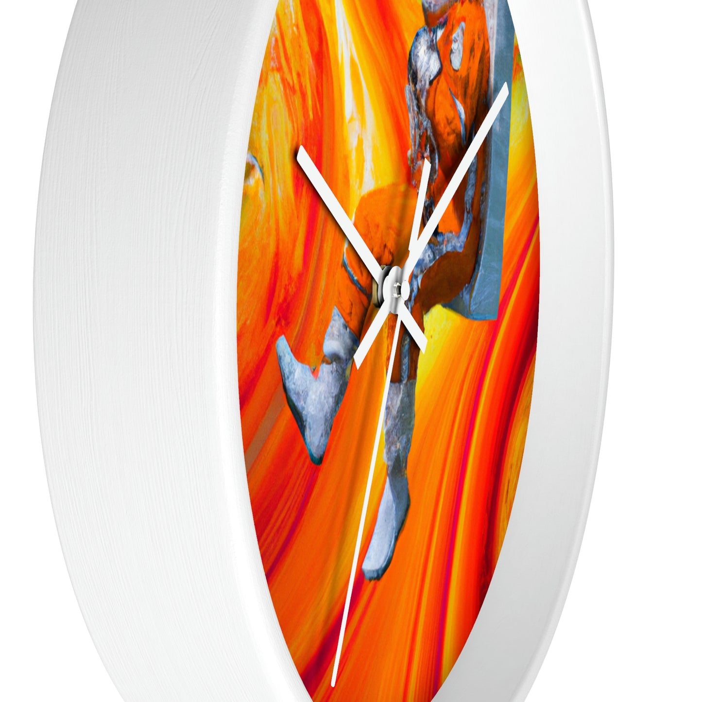 "Journeying in the Burning Orange Galaxy" - The Alien Wall Clock