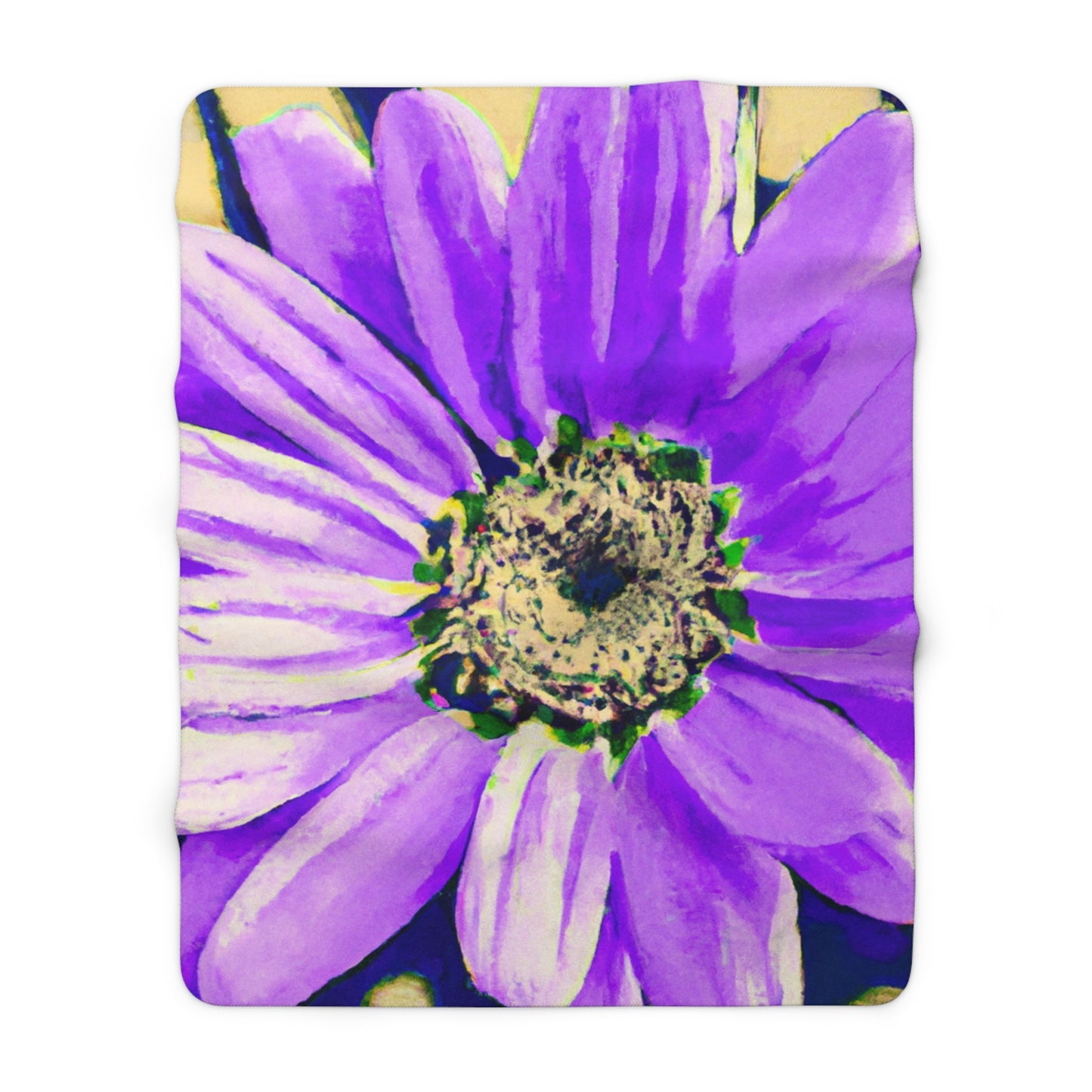 Purple Petals Popping: Create an Eye-Catching Daisy-Rose Fusion - The Alien Sherpa Fleece Blanket