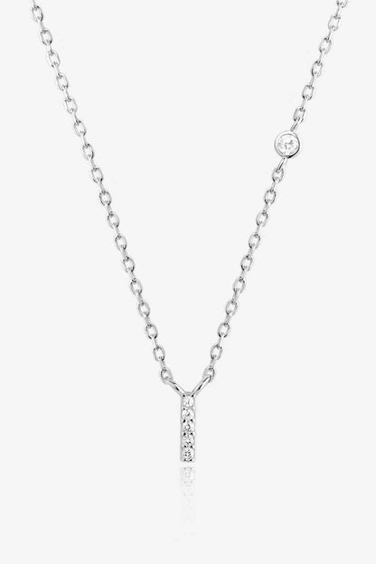 G To K Zircon 925 Sterling Silver Necklace