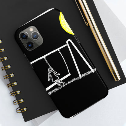 „The Moonlit Swing: A Dream-Like Moment in a Meadow“ – The Alien Tough Phone Cases