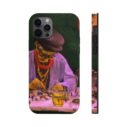 "Ein Meister des Ausbesserns: Ein älterer Uhrmacher, der eine antike Uhr restauriert" - The Alien Tough Phone Cases