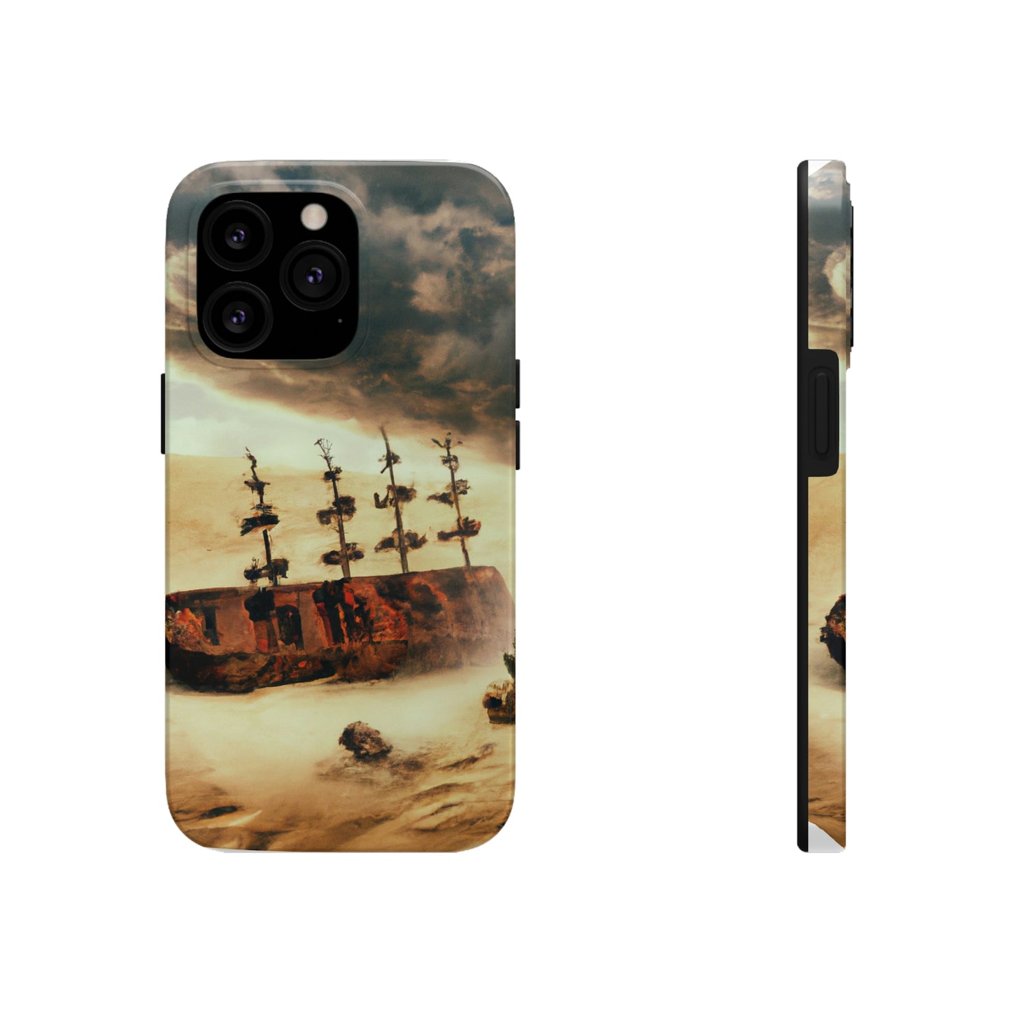 "Lost at Sea: Stranded On A Stormy Desert Island" - The Alien Tough Phone Cases