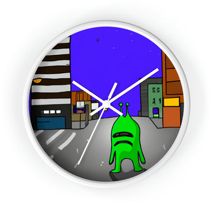 "Alien Misadventure in the City" - The Alien Wall Clock