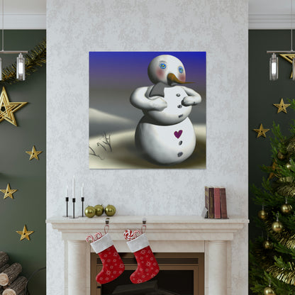 "Chilly But Hopeful: The Snowman's Quest For A Hug" - The Alien Canva