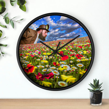 "Un maravilloso recorrido por el esplendor floral" - El reloj de pared alienígena