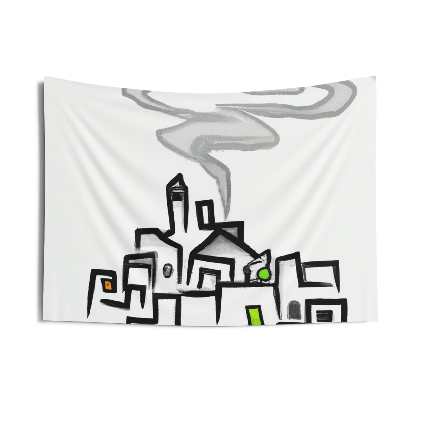 La ciudad en la niebla - El alienígena Telas decorativas