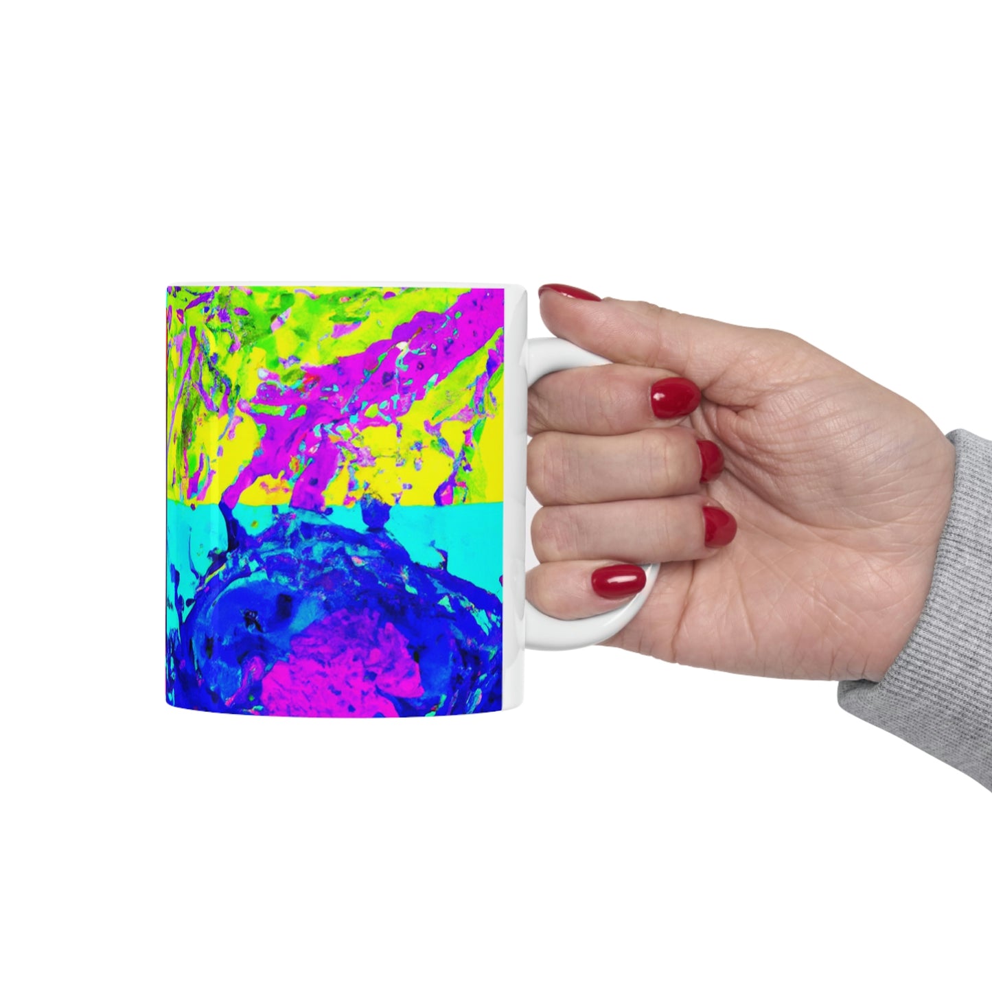 "A Rainbow of Feathered Friends" - Taza de cerámica The Alien 11 oz