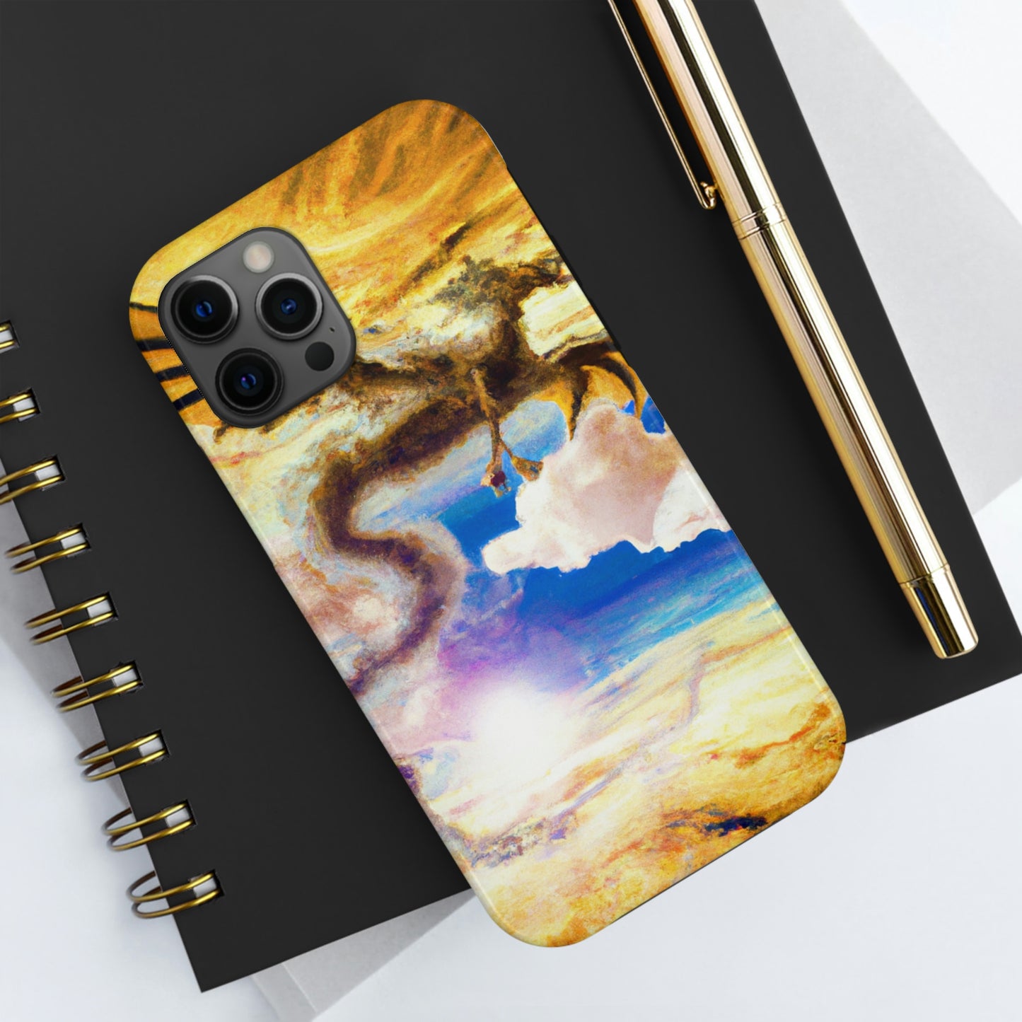 "Eine himmlische Flamme mit einem mystischen Drachen" - Die Alien Tough Phone Cases