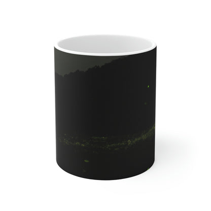 "A Thousand Fireflies in the Night Sky" - Der Alien-Keramikbecher 11 oz