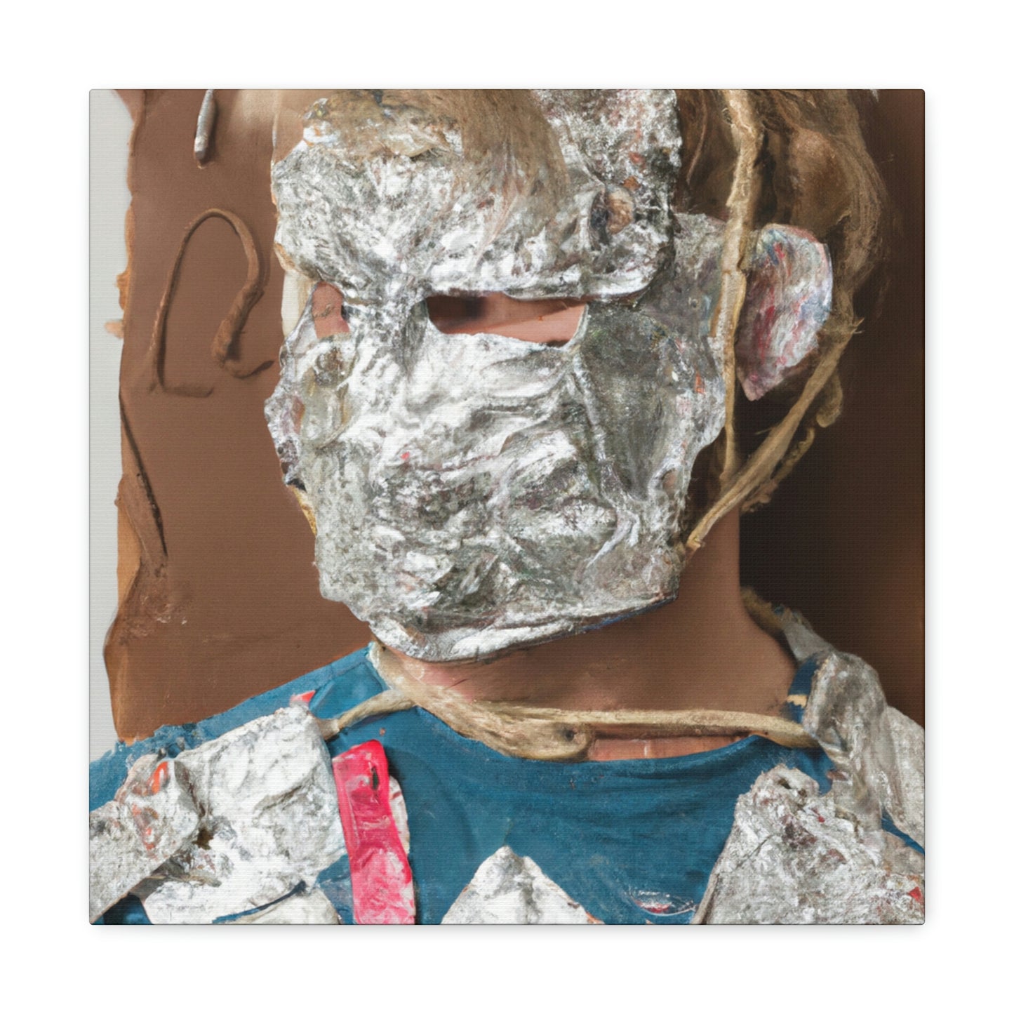 "Metallic Reflections: Unexpected Materials in Self-Portraiture" - Canvas