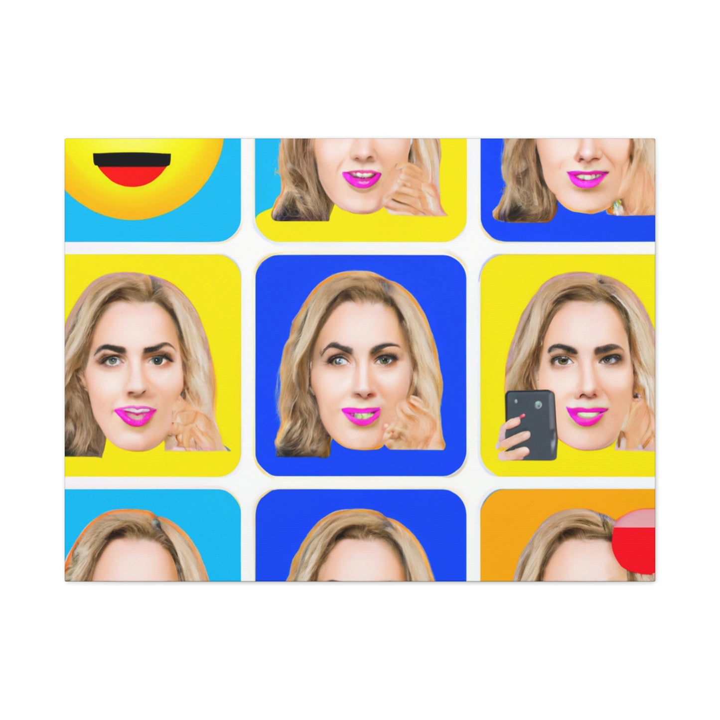 "Emoji-zing a una celebridad: un retrato de arte pop" - The Alien Canva