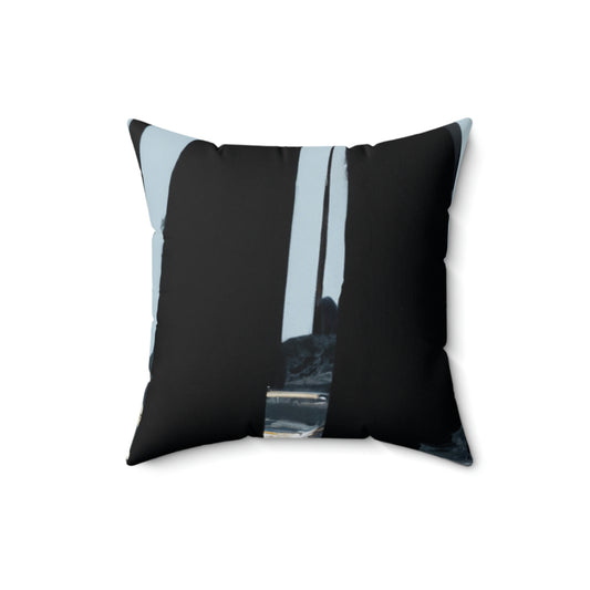 "Chilly Adventures in the Enchanted Forest" - The Alien Square Pillow