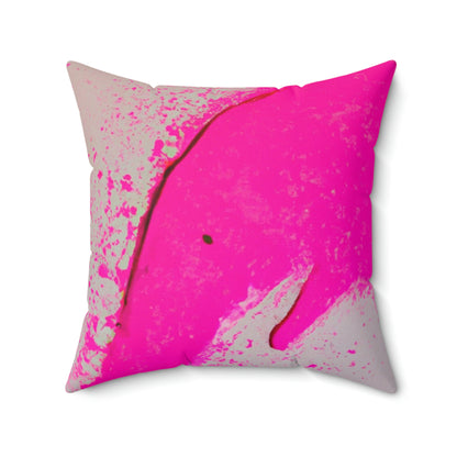 Pink Elephant Galaxies - The Alien Square Pillow