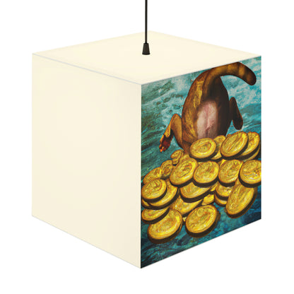 "Feline Fortune in a Foliage of Finances" - The Alien Light Cube Lamp