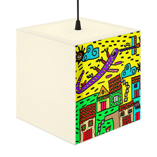 "A Slumbering Village of the Soaring Dragon" - The Alien Light Cube Lamp