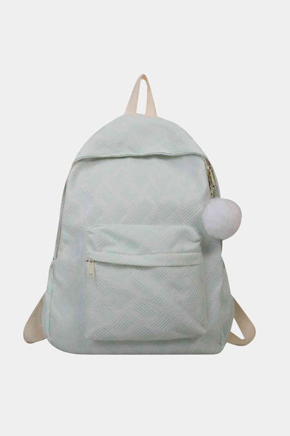 Bedruckter großer Rucksack aus Polyester (Flauschiger Ball im Lieferumfang enthalten)