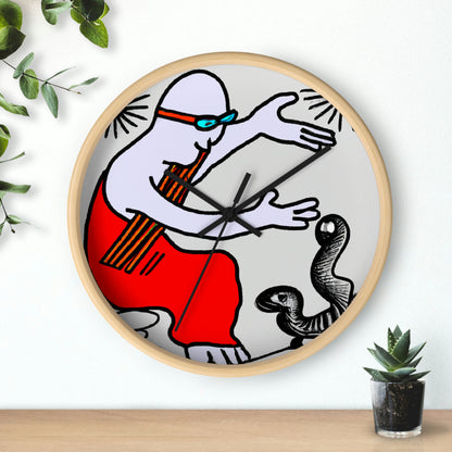 "A Blind Monk's Gentle Embrace of a Lost Dragonling" - The Alien Wall Clock