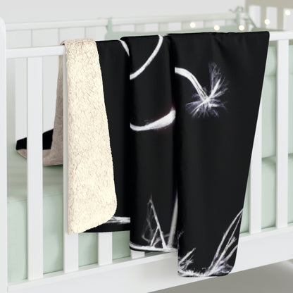 "A Dandelion Flicker in the Midnight Breeze" - The Alien Sherpa Fleece Blanket