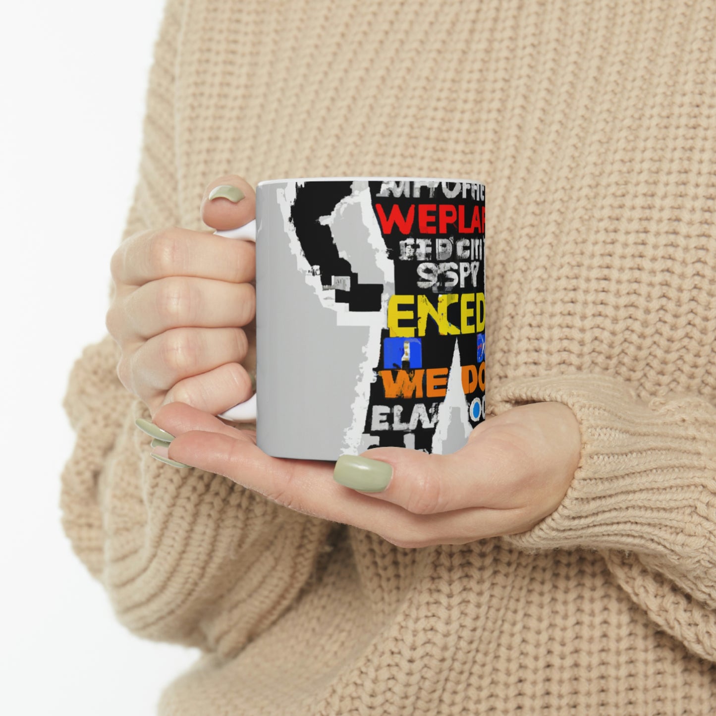 Superhero Word Pop Art - The Alien Ceramic Mug 11 oz