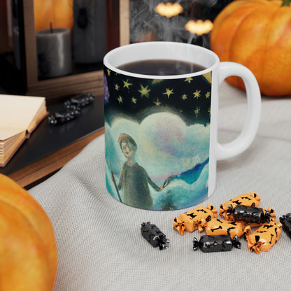 "Un mar de diamantes en la noche" - Taza de cerámica The Alien 11 oz