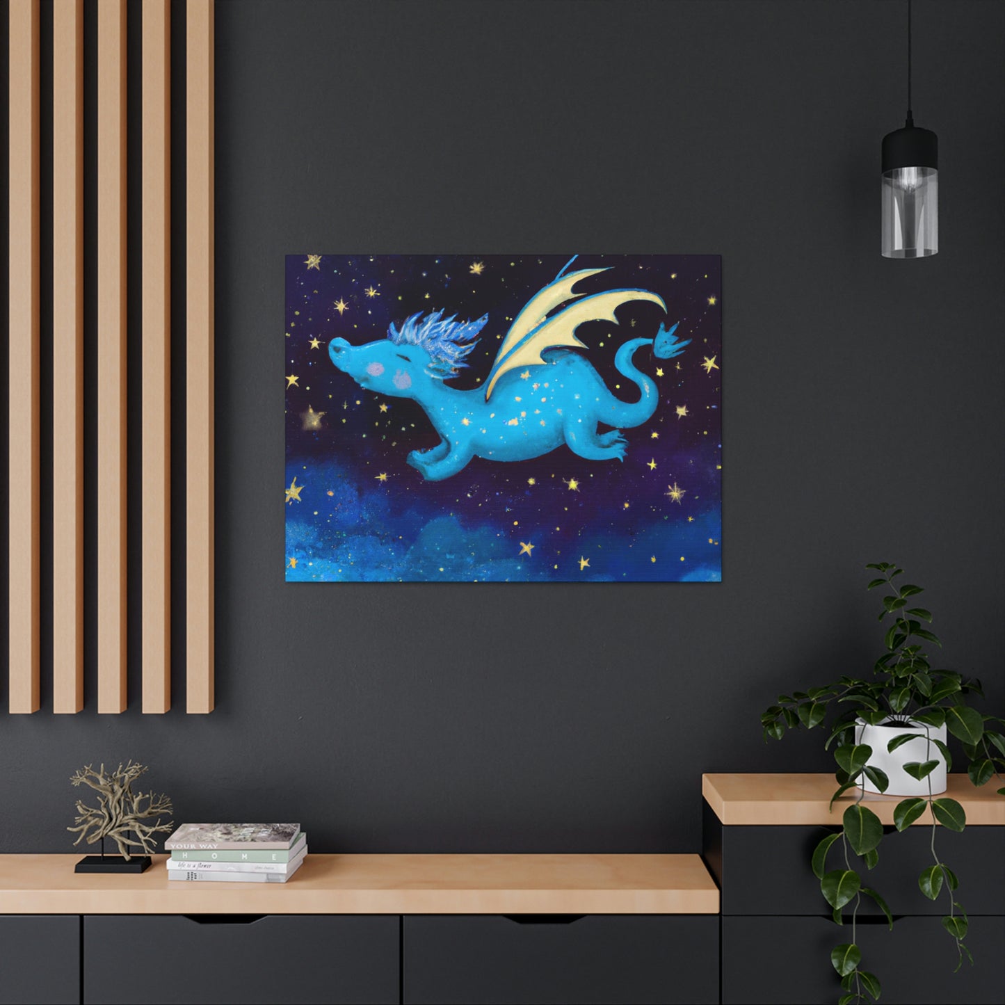 "A la deriva entre las estrellas: La historia de un bebé dragón" - The Alien Canva