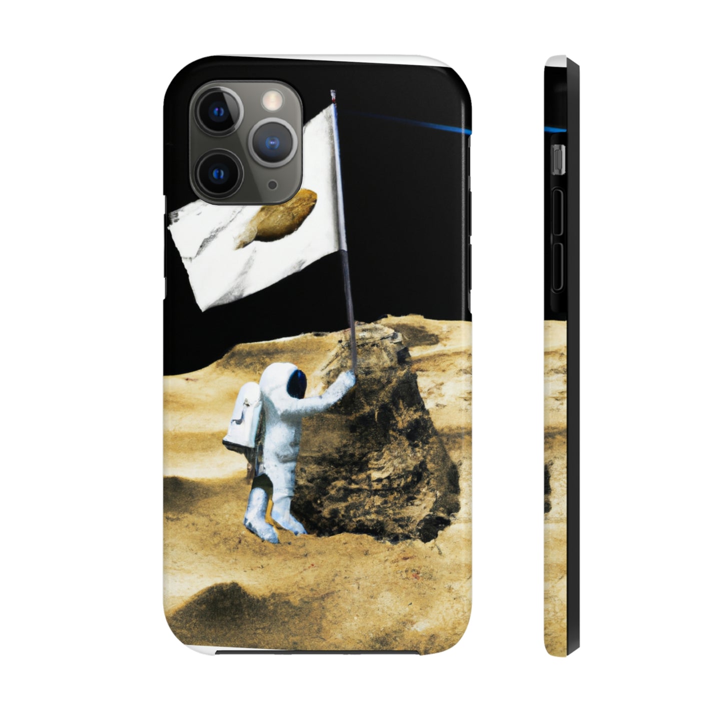 "Reclamando espacio: la plantación de la bandera del asteroide del astronauta" - The Alien Tough Phone Cases