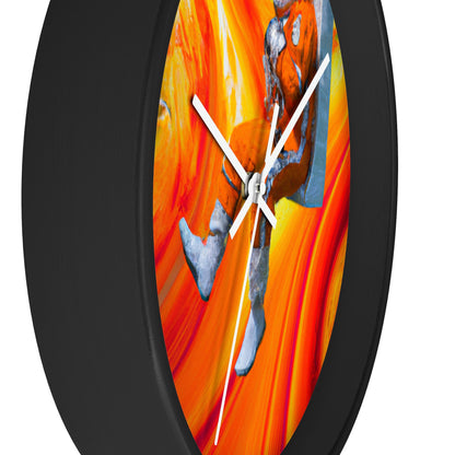 "Journeying in the Burning Orange Galaxy" - The Alien Wall Clock