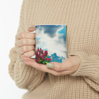 Rainbow Sky Garden - The Alien Ceramic Mug 11 oz