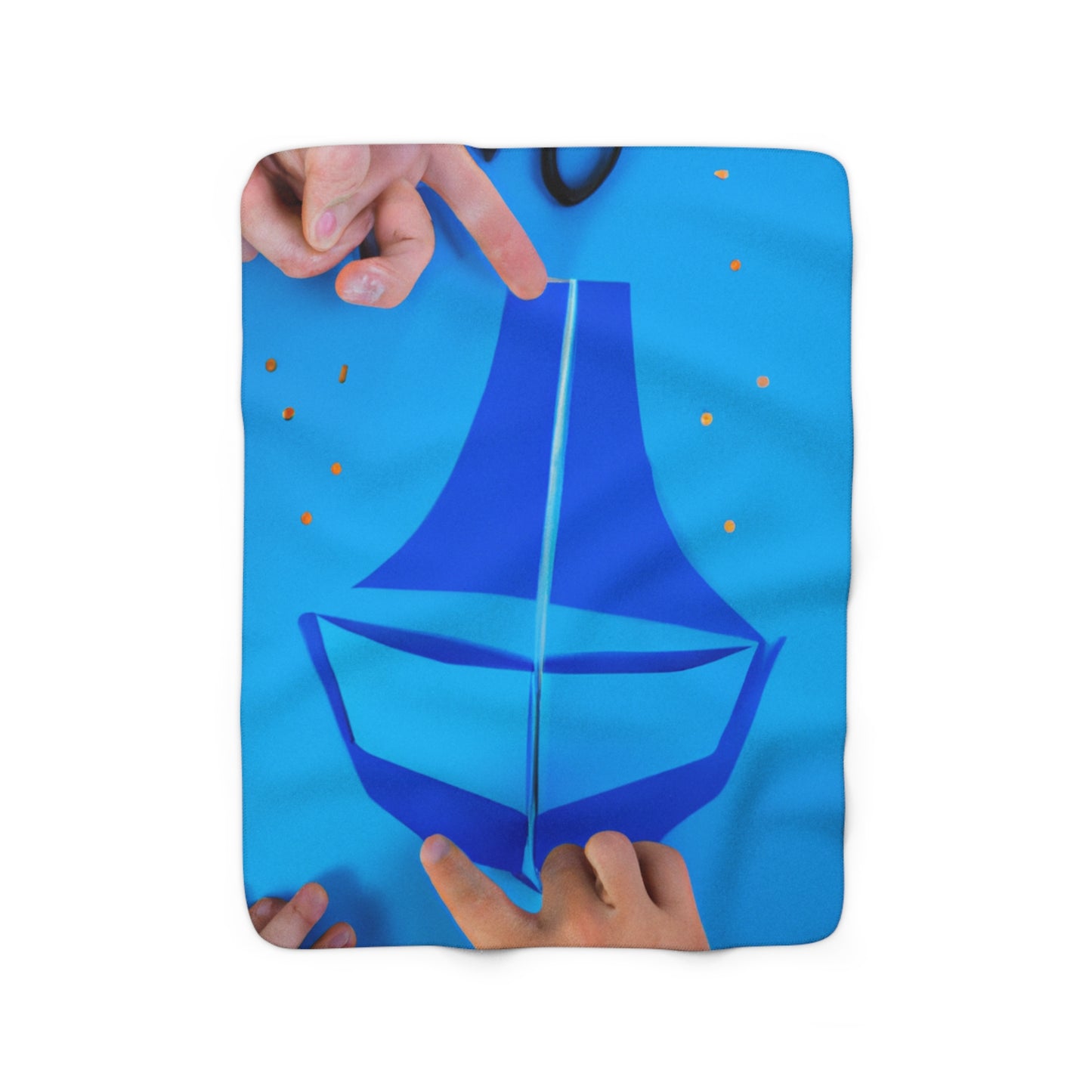 two small circles out of yellow construction paper to serve as the sun

A Journey to the Sun: Crafting a Blue Boat and Two Sailors - The Alien Sherpa Fleece Blanket