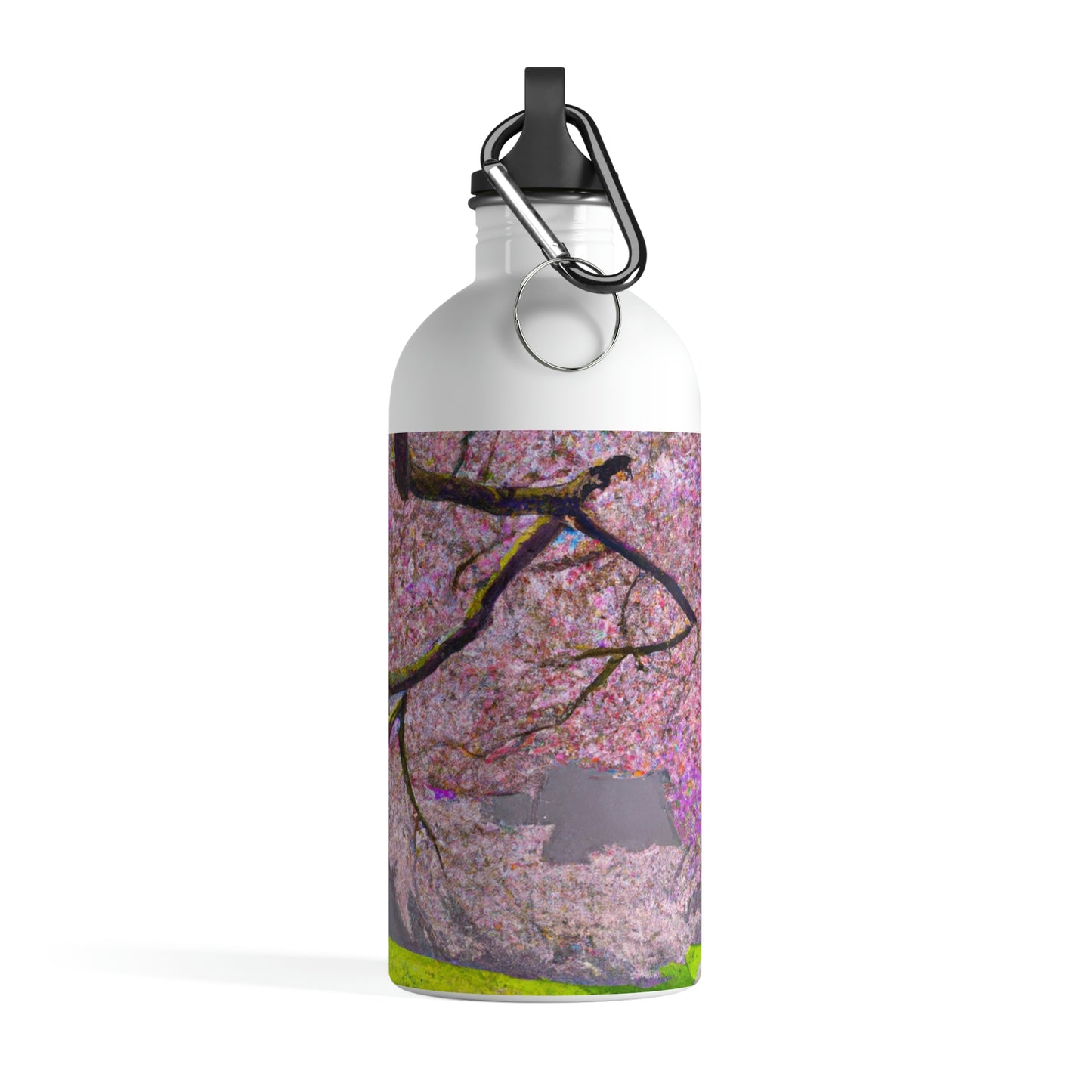 "A Moment of Calm Beneath the Cherry Blossoms" - Die Alien Wasserflasche aus Edelstahl