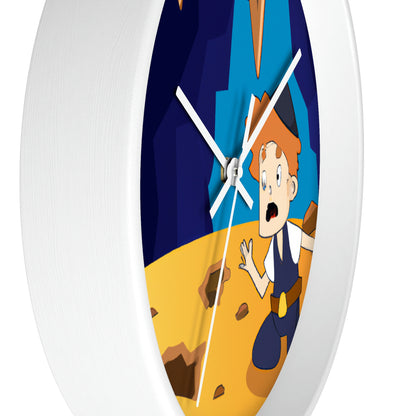 "The Mysterious Cave of the Brave Explorer" - The Alien Wall Clock