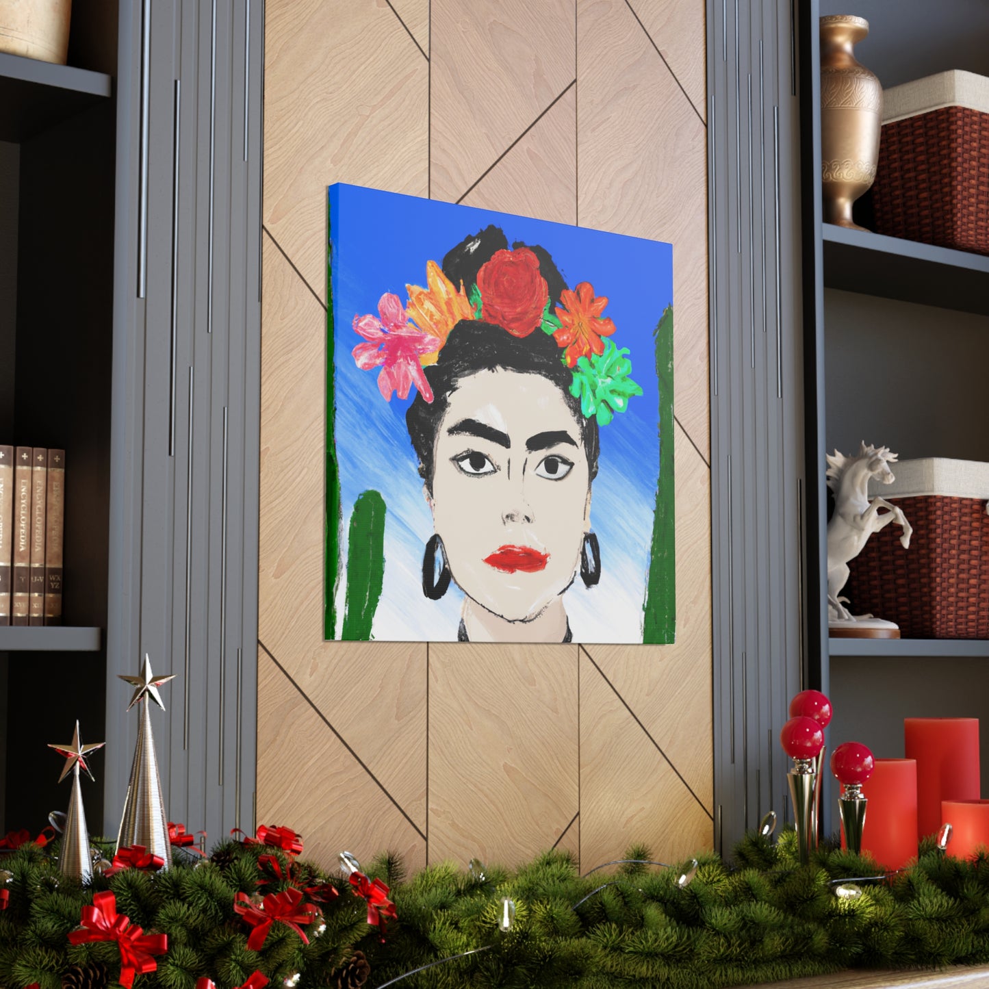 „Feurige Frida: Eine mexikanische Ikone mit farbenfroher Kultur malen“ – The Alien Canva