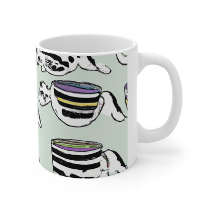 "A Purr-fectly Precious Tea Party Parade" - The Alien Ceramic Mug 11 oz