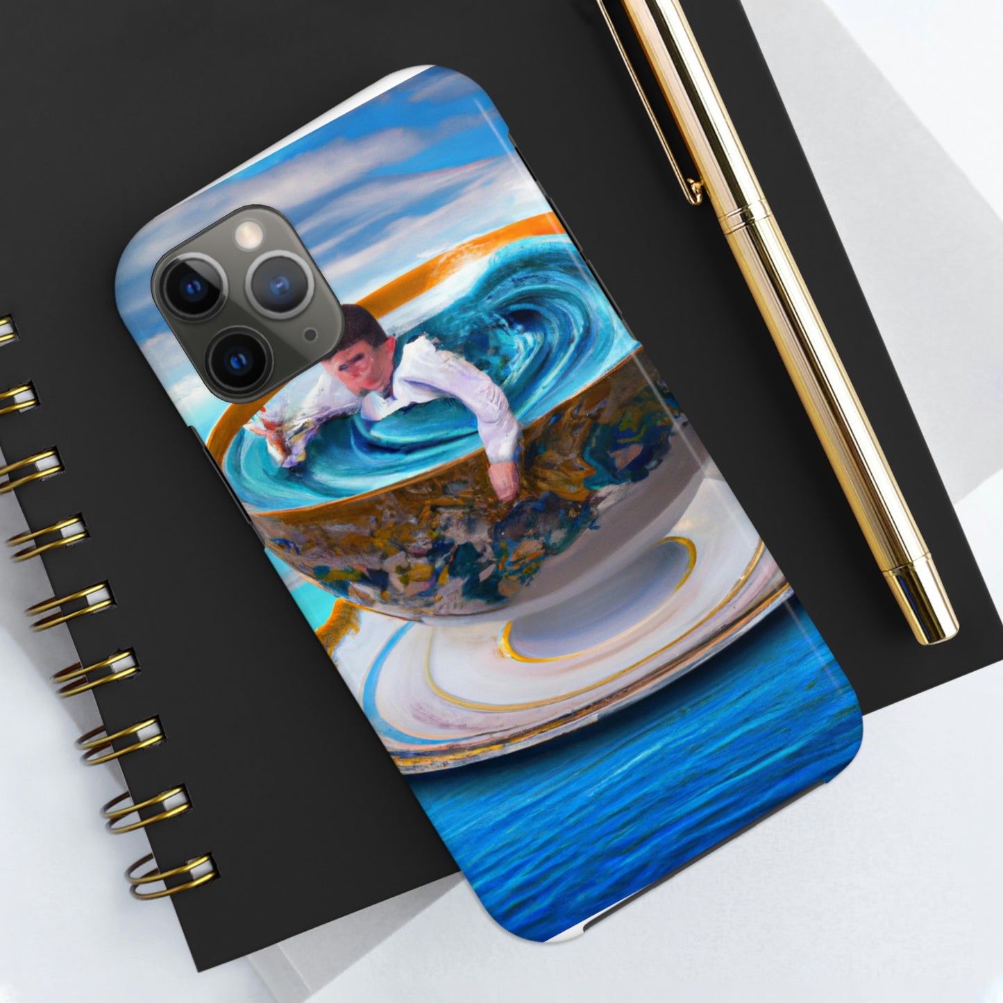 "Adrift in a China Cup: The Story of a Lost Child's Oceanic Adventure" - The Alien Tough Phone Cases