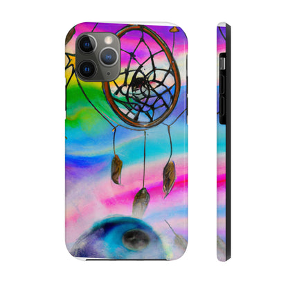 "Una galaxia de sueños: un colorido atrapasueños captura el polvo de estrellas que cae" - The Alien Tough Phone Cases