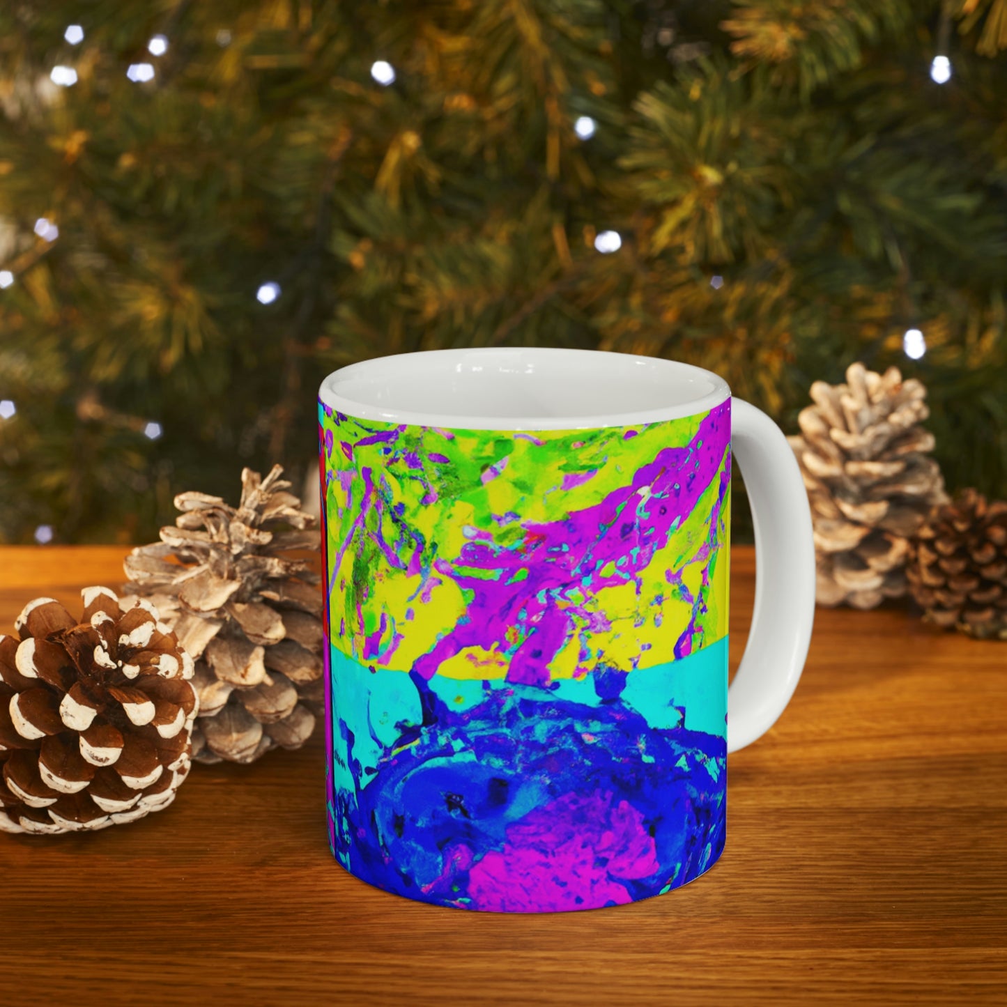 "A Rainbow of Feathered Friends" - Taza de cerámica The Alien 11 oz