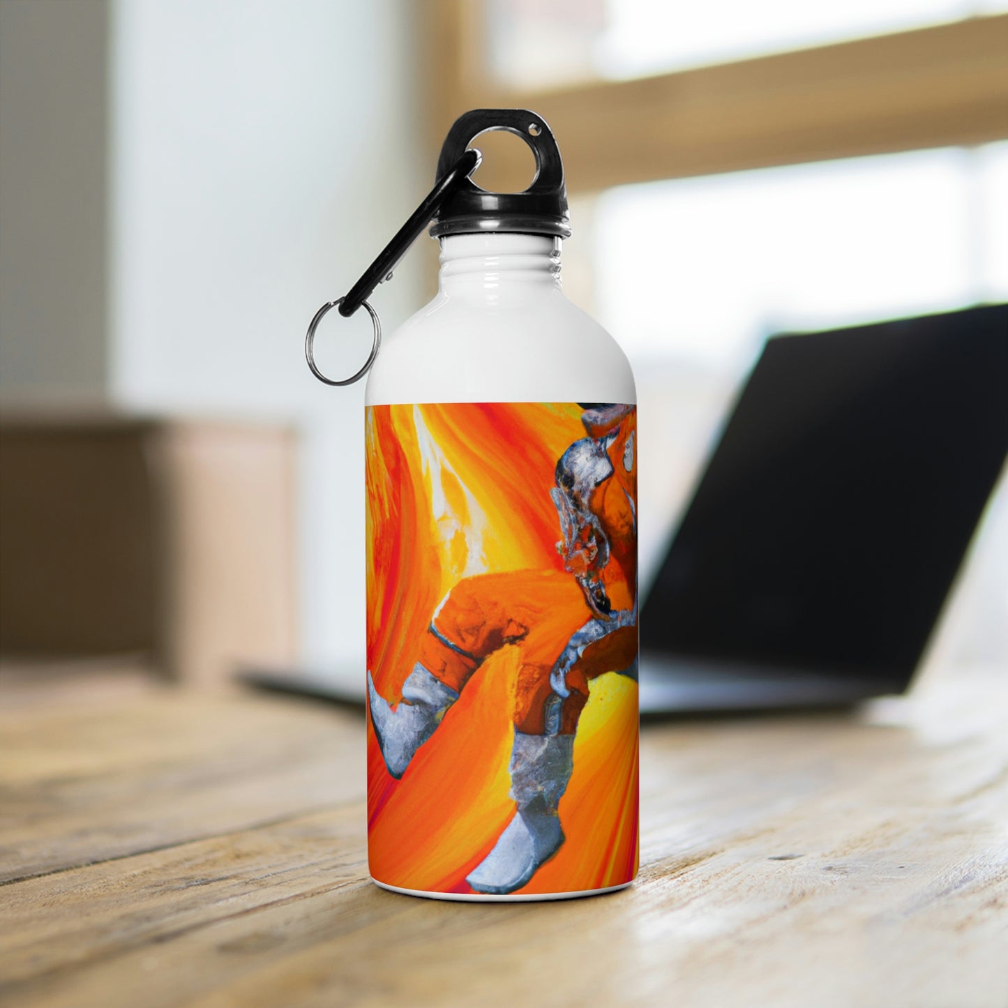 "Journeying in the Burning Orange Galaxy" - Die Alien-Wasserflasche aus Edelstahl