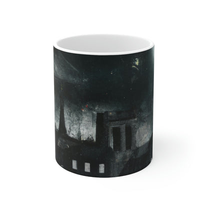 "Luminous Nocturne: A City Lit By Moonlight" - The Alien Ceramic Mug 11 oz