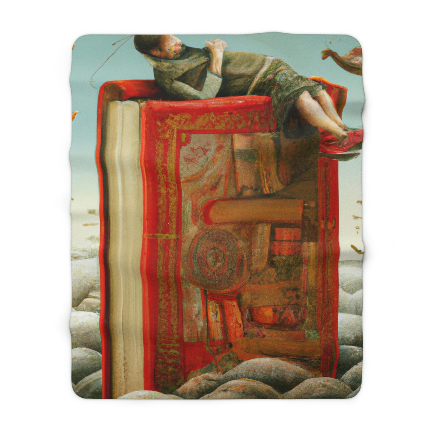 "Cradled by Knowledge" - The Alien Sherpa Fleece Blanket