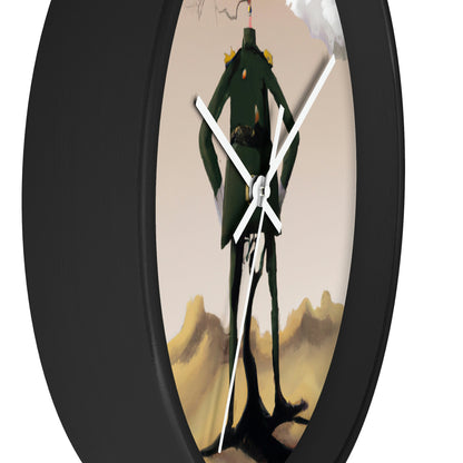 "Courage Against Despair: A Soldier's Triumph" - The Alien Wall Clock