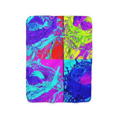 "A Rainbow of Feathered Friends" - The Alien Sherpa Fleece Blanket